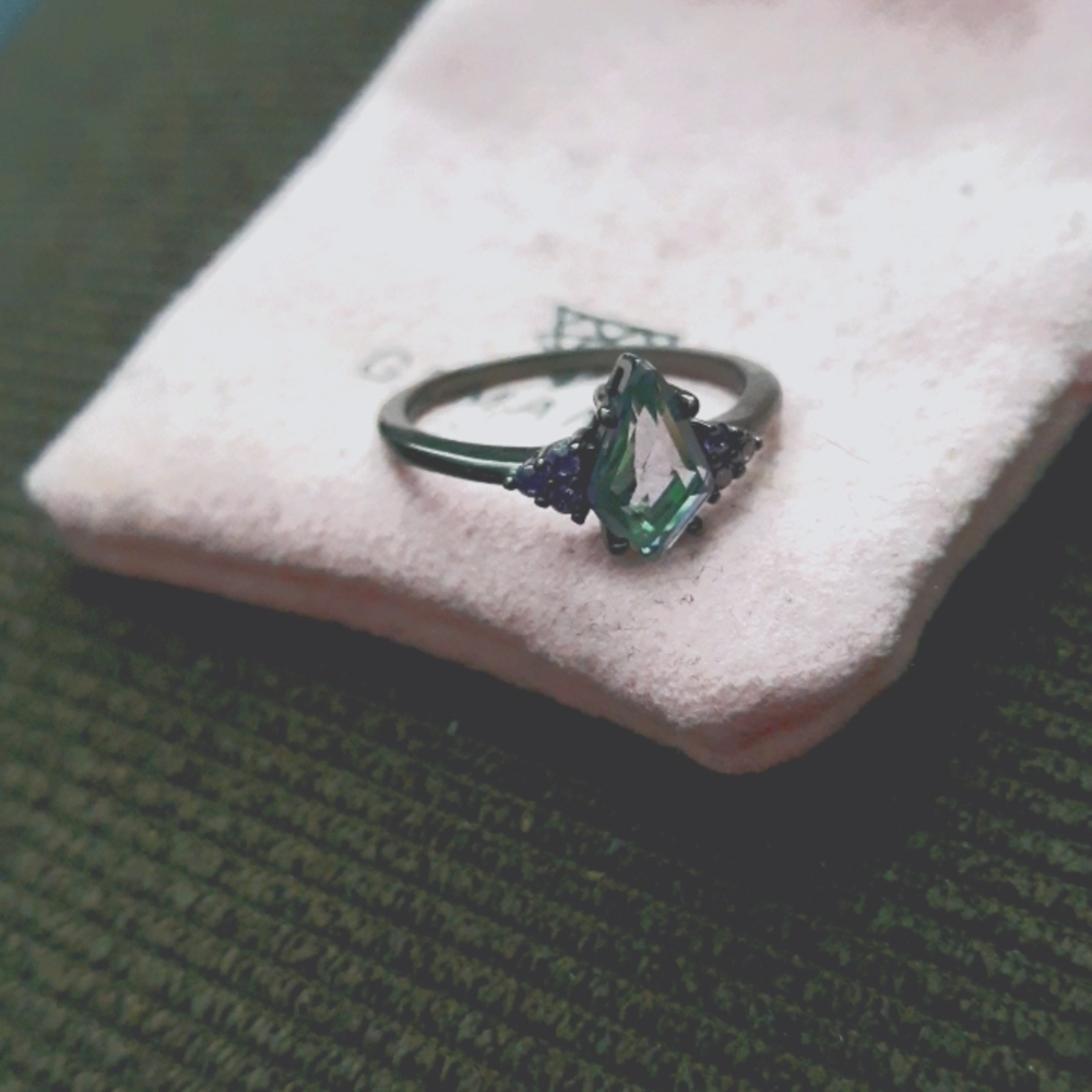 Black gold plated 925 Gemandi ring